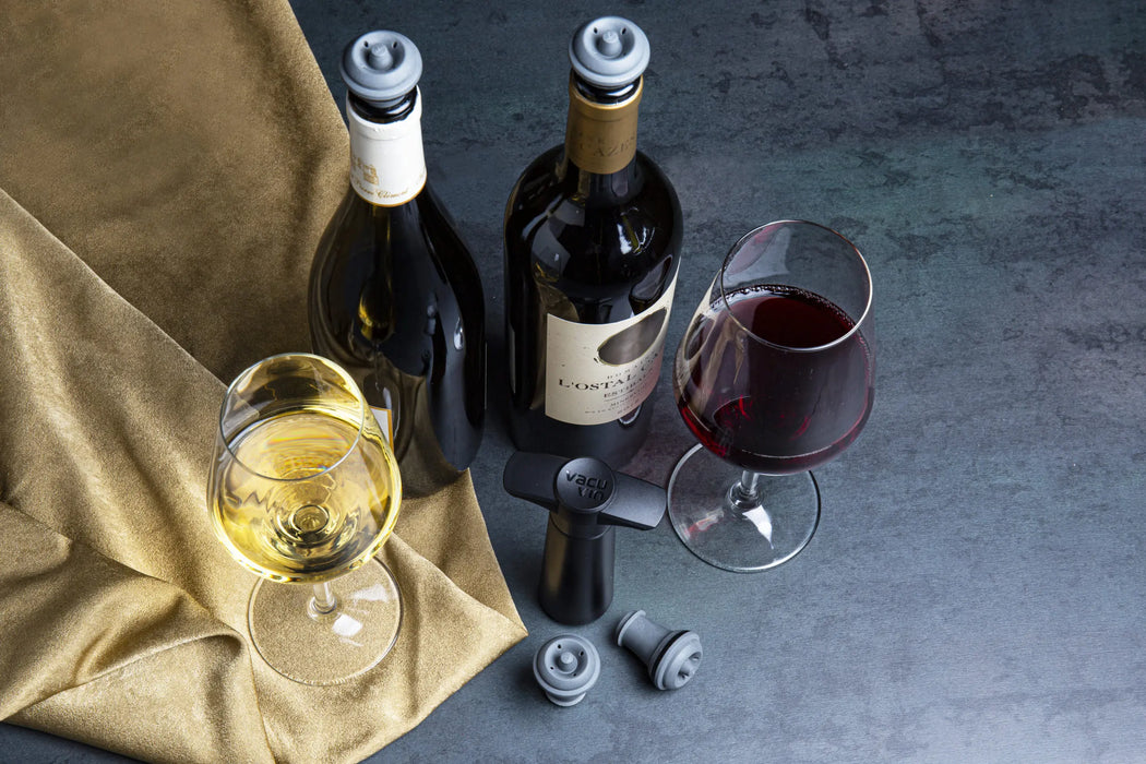 Vacu Vin Wine Stoppers- Set of 2- Grey