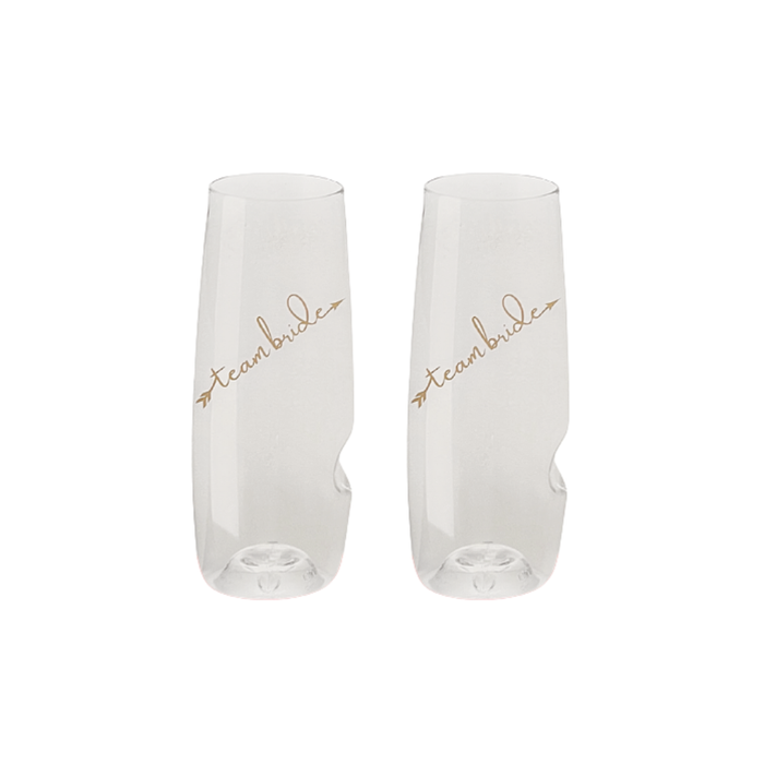 Team Bride Champagne Flutes – Reusable Champagne Glasses for Bridal Parties
