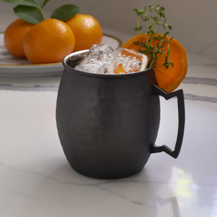 Houdini Moscow Mule Mug | 18oz Hammered Noir Black – Father's Day Gift