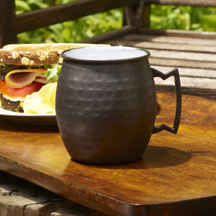 Houdini Moscow Mule Mug | 18oz Hammered Noir Black – Father's Day Gift