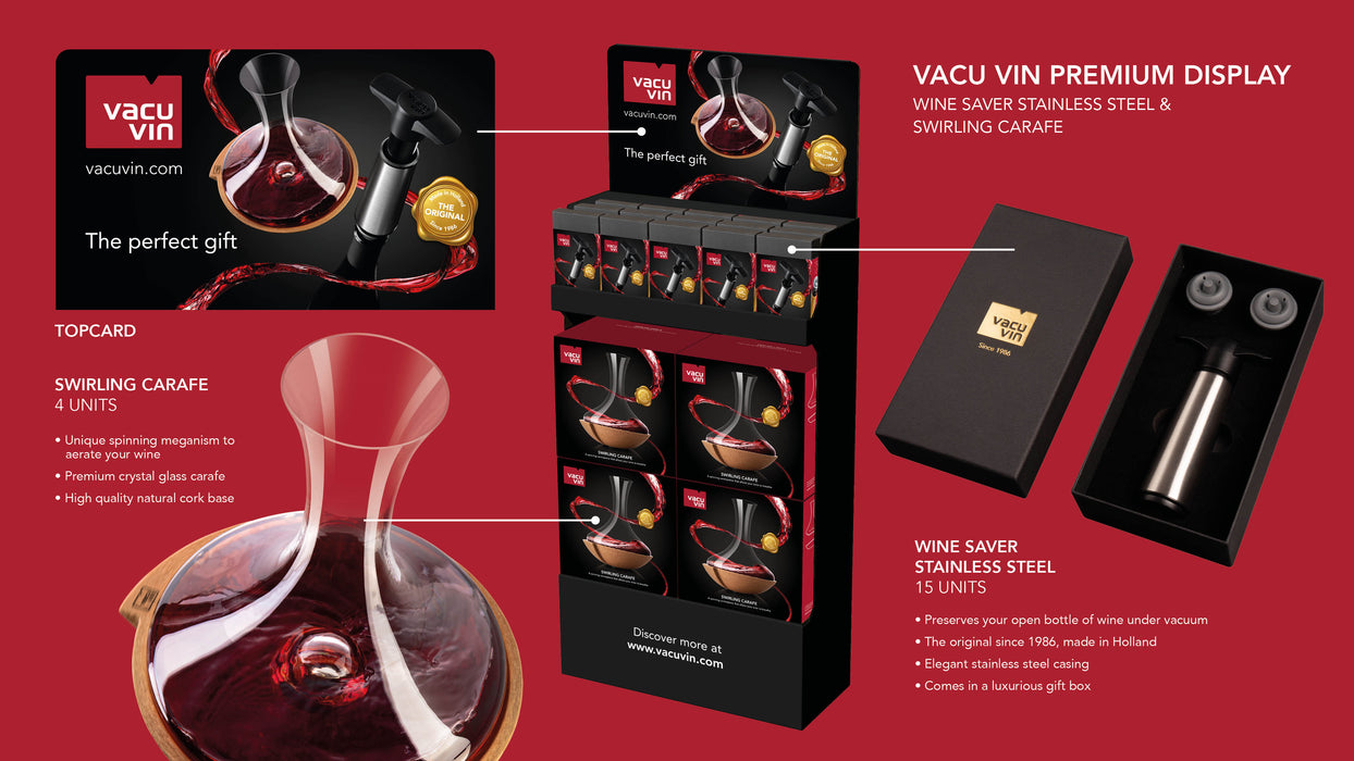 Vacu Vin Premium Display - 12 Carafe & Preserver
