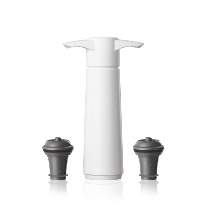 Vacu Vin Wine Saver- 1 Pump, 2 Stoppers- White