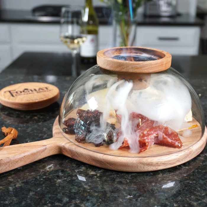 Foghat Smoking Cloche Set Smoked Cocktails, Meats & Charcuterie – Complete Kit