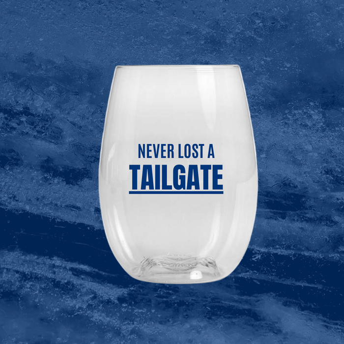 Never Lost a Tailgate Unbreakable Reusable Glass – 12oz | Football & Game Day Drinkware”
