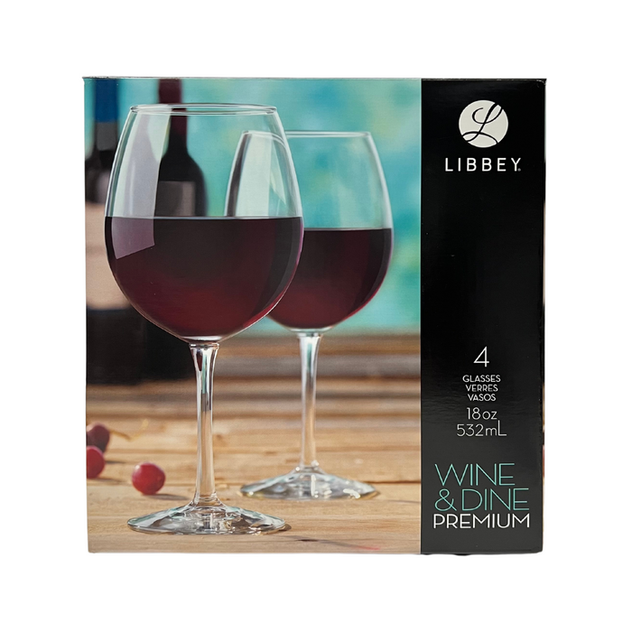 Wine & Dine Premium Red Wine Glasses- Set of 4