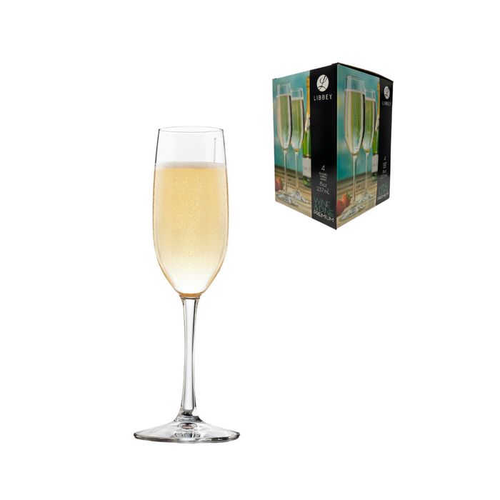 Wine & Dine Premium Champagne Flutes- Set of 4