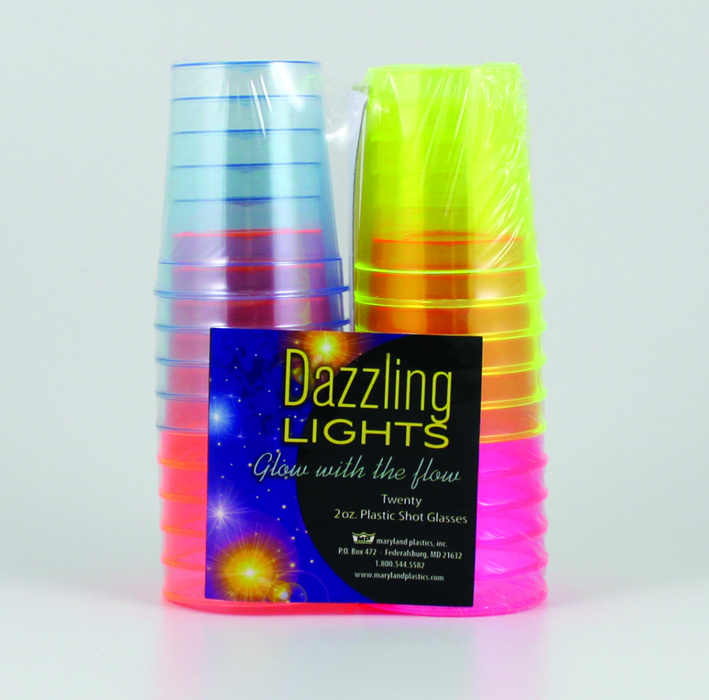 Dazzling Lights Neon Shot Glass 2oz.
