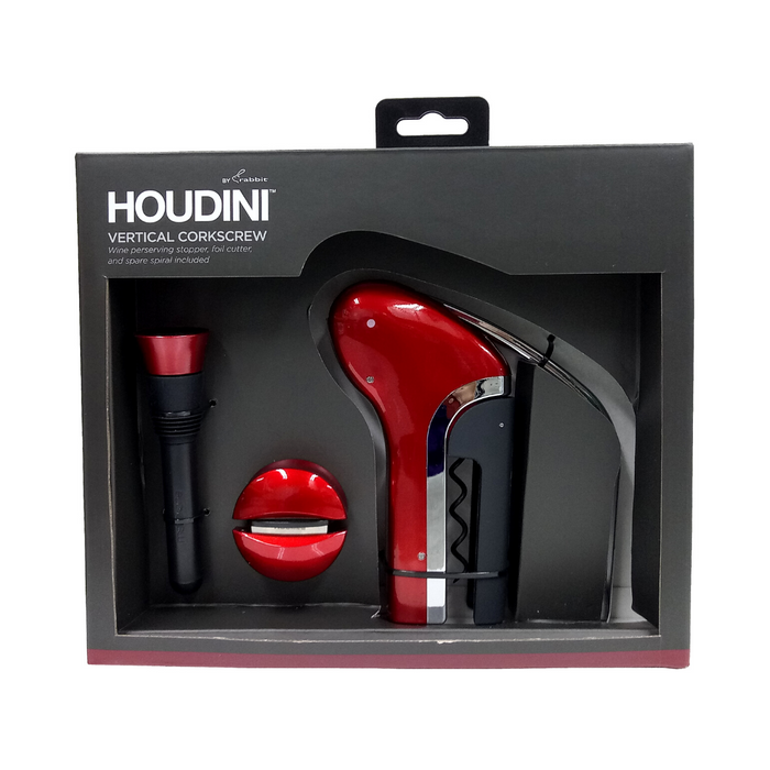 Houdini Vertical Corkscrew Set- Red